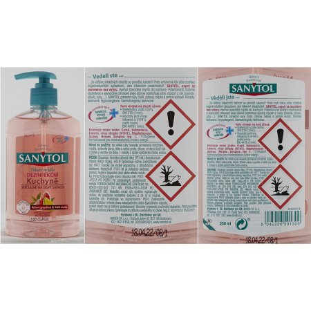 Sanytol dezinfekčné mydlo do kuchyne 250 ml
