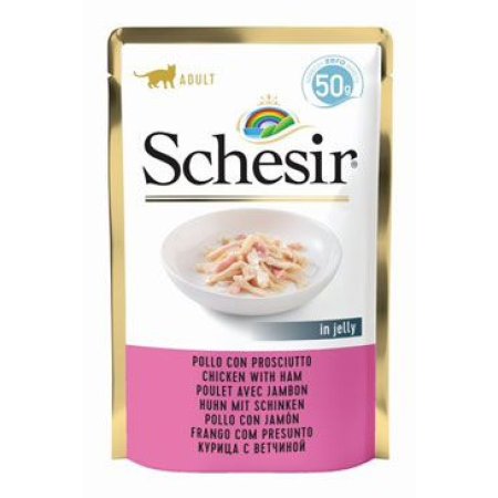 Schesir Cat vrecko Adult kura/šunka 50G