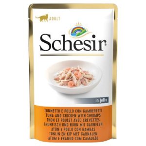 Schesir Cat vrecko Adult tuniak/kurča/krevety 50G