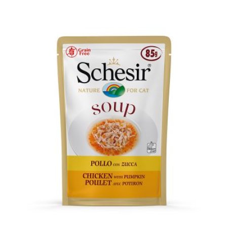Schesir Cat vrecko Adult Soup kura/tekvica 85g