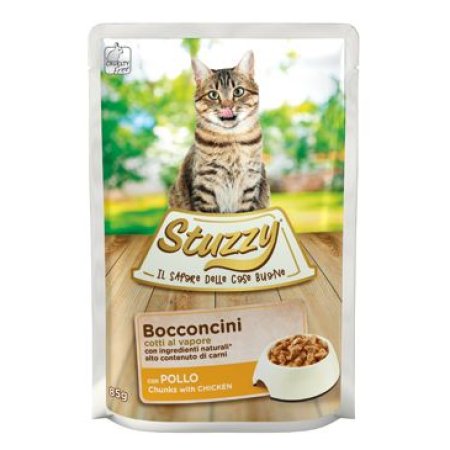 Stuzzy Cat vrecko Adult kúsky kuracieho 85G