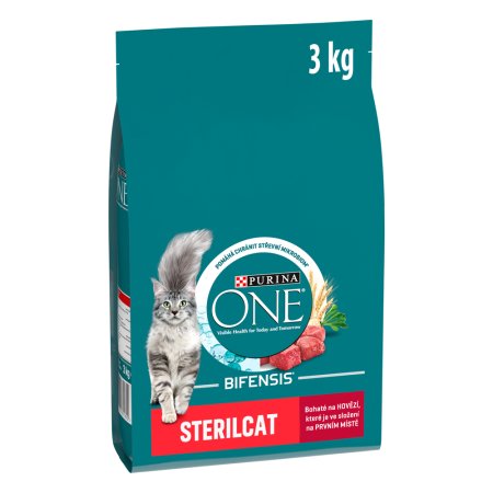 Purina One Bifensis Sterilcat s hovädzím a pšenicou 3 kg