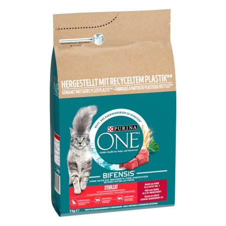 Purina One Bifensis Sterilcat s hovädzím a pšenicou 3 kg