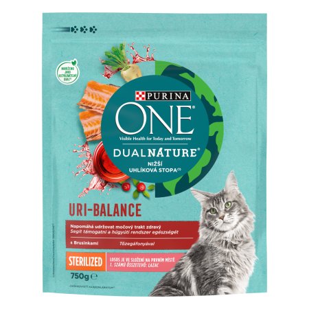 Purina One Dual Nature Sterilcat Brusnica s lososom 750 g