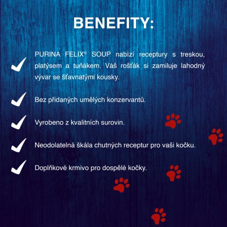 Felix Soup polievky s treskou, tuniakom a platesa 6 x 48 g