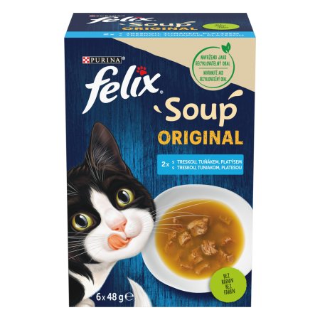 Felix Soup polievky s treskou, tuniakom a platesa 6 x 48 g