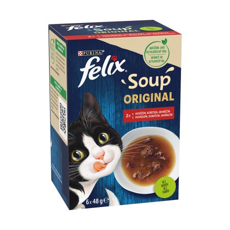 Felix Soup polievky s hovädzím, kuraťom a jahňacím 6 x 48 g
