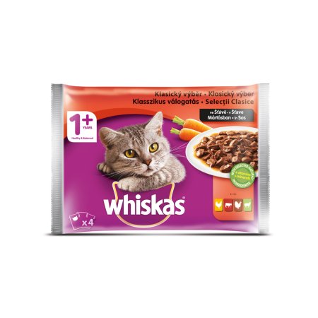 Whiskas kapsička Klasický výber so zeleninou v šťave 4 x 85 g