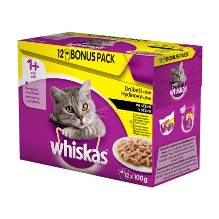 Whiskas kapsička Hydinový výber v šťave 12 x 85 g