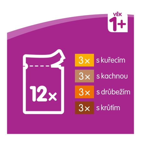 Whiskas kapsička Hydinový výber v šťave 12 x 85 g