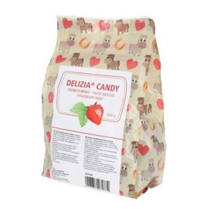 Pochúťka pre kone DELIZIA Candy, jahoda-mäta 600g