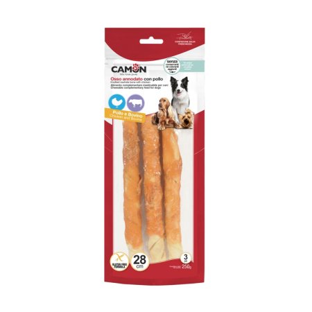 Camon Krútená Buvolie/Kuracie Tyčka 3 ks 28 cm 250 g