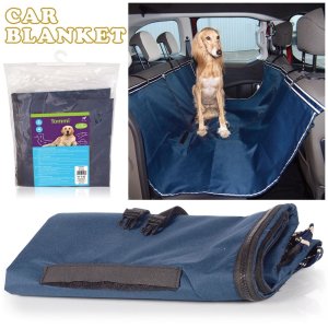 CAR BLANKET pokrývka sedadiel, námornícka modrá 141x134 cm
