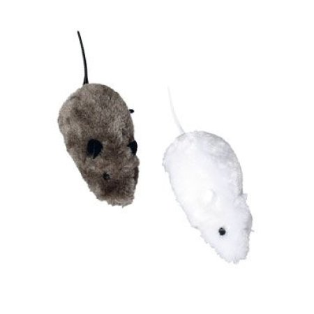 Hračka mačka Myš kožušinová naťahovacia 10cm KAR