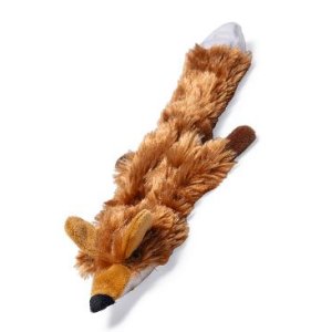 Hračka pes Flatino Líška pískacia 26x10x3cm plyš KAR