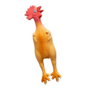 Hračka pes Kurča pískacie 25cm latex KAR