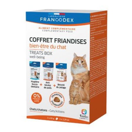 Francodex Pochúťka Box Well-being pre mačky 3x65g