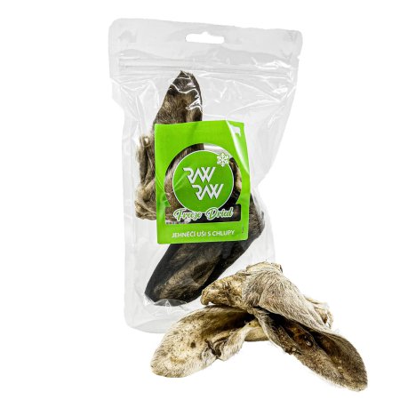 RAW RAW Freeze Dried Jahňacie uši s chlpmi 2ks