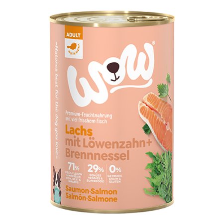 WOW konzerva Losos s paradajkami Adult 400g