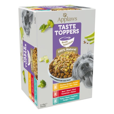 Applaws vrecko Dog Taste Toppers Broth Multipack 6x85g