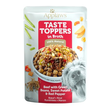 Applaws kapsička Dog Taste Toppers Broth Hovädzie s batátmi 85g