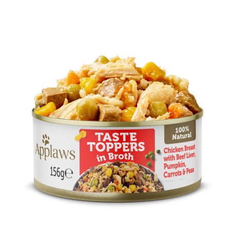 Applaws konzerva Dog Taste Toppers Broth Kurča s pečeňou 156g