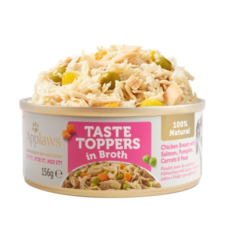 Applaws konzerva Dog Taste Toppers Broth Kurča s lososom 156g