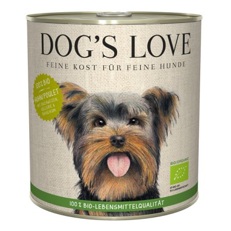 Dog's Love konzerva Bio Kurča 800g