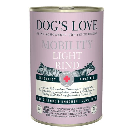 Dog's Love konzerva DOC Light Mobility hovädzie 400g