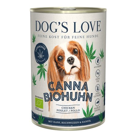 Dog's Love konzerva Canna Bio Kurča Adult 400g