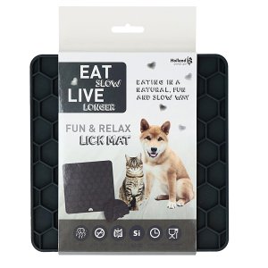 Eat Slow Live Longer lízacia podložka Fun & Relax sivá