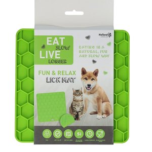 Eat Slow Live Longer lízacia podložka Fun & Relax zelená