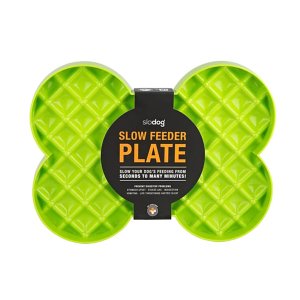 LickiMat SloDog lízacia / spomaľovacia miska kosť zelená