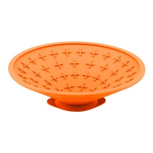 LickiMat Splash lízacia miska s prísavkou oranžová 19 cm