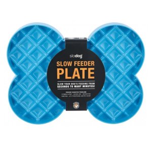 LickiMat SloDog lízacia / spomaľovacia miska kosť modrá