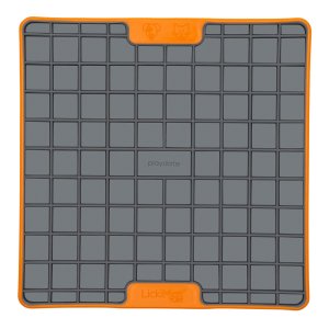 LickiMat Playdate TUFF lízacia podložka oranžová 20 x 20 cm
