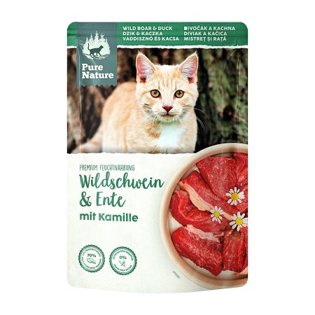 Pure Nature Cat Adult kapsička Diviak a Kačica s harmančekom 85g