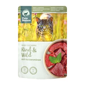 Pure Nature Cat Adult vrecko Hovädzie a Zverina so šantou 85g