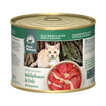 Pure Nature Cat Adult konzerva Diviak a Kačica s harmančekom 200g