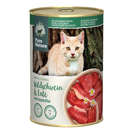 Pure Nature Cat Adult konzerva Diviak a Kačica s harmančekom 400g