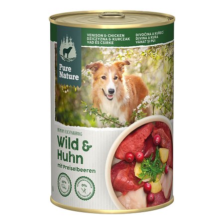 Pure Nature Dog Adult konzerva Zverina a Kurča 400g