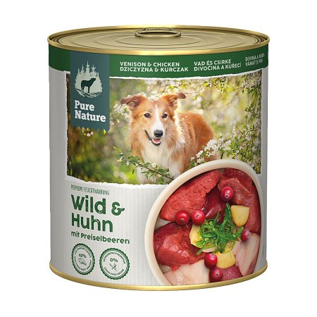 Pure Nature Dog Adult konzerva Zverina a Kurča 800g