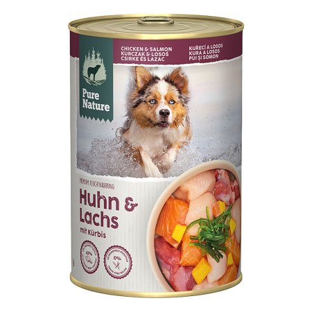 Pure Nature Dog Adult konzerva Kurča a Losos 400g
