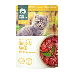 Pure Nature Cat Junior vrecko Hovädzie a Teľacie so žihľavou 85g