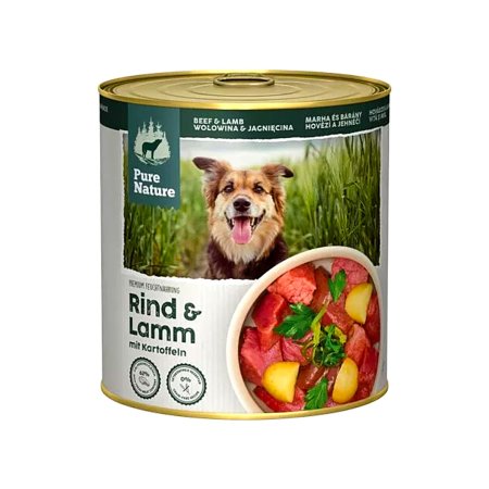 Pure Nature Dog Adult konzerva Hovädzie a Jahňacie 800g