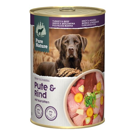 Pure Nature Dog Adult konzerva Morčacie a Hovädzie 400g