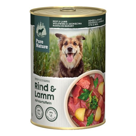 Pure Nature Dog Adult konzerva Hovädzie a Jahňacie 400g