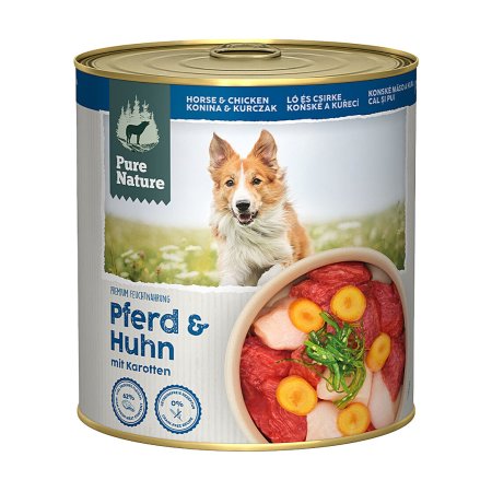 Pure Nature Dog Adult konzerva Konské a Kurča 800g