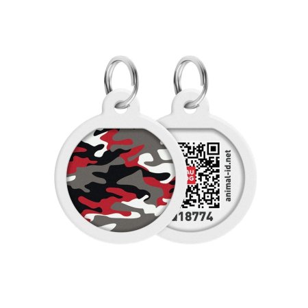 WAUDOG múdra ID známka s QR tagom Grey camo