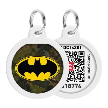 WAUDOG múdra ID známka s QR tagom DC Batman znak camo
